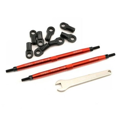TRA5338R  128mm Red Aluminum Toe Link Tubes (2) Revo E-Revo