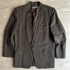 Issey Miyake Men 80s Brush Tag Archive No Collar Jacket M Stylish Used Japan