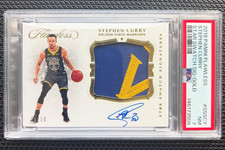 2018 Flawless Stephen Curry Star Swatch Signatures Patch Auto Gold /10 PSA 7