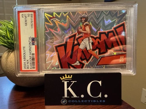 BO NIX KABOOM! 2024 Panini Absolute #9 Broncos RC Rookie SSP PSA 10 GEM MINT🔥