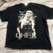 Cher Living Proof Farewell Tour 2002 Black Concert T-Shirt Adult Size L