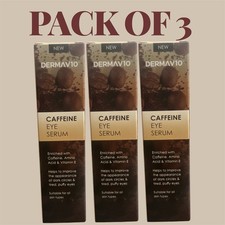 3Pack Caffeine Eye Serum for Rapid Reduces Under-Eye Bags Wrinkles Dark Circles