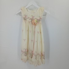 Kids Dream Flower Dress Girls 3-4 Champagne Ivory Easter Party Flower Girl