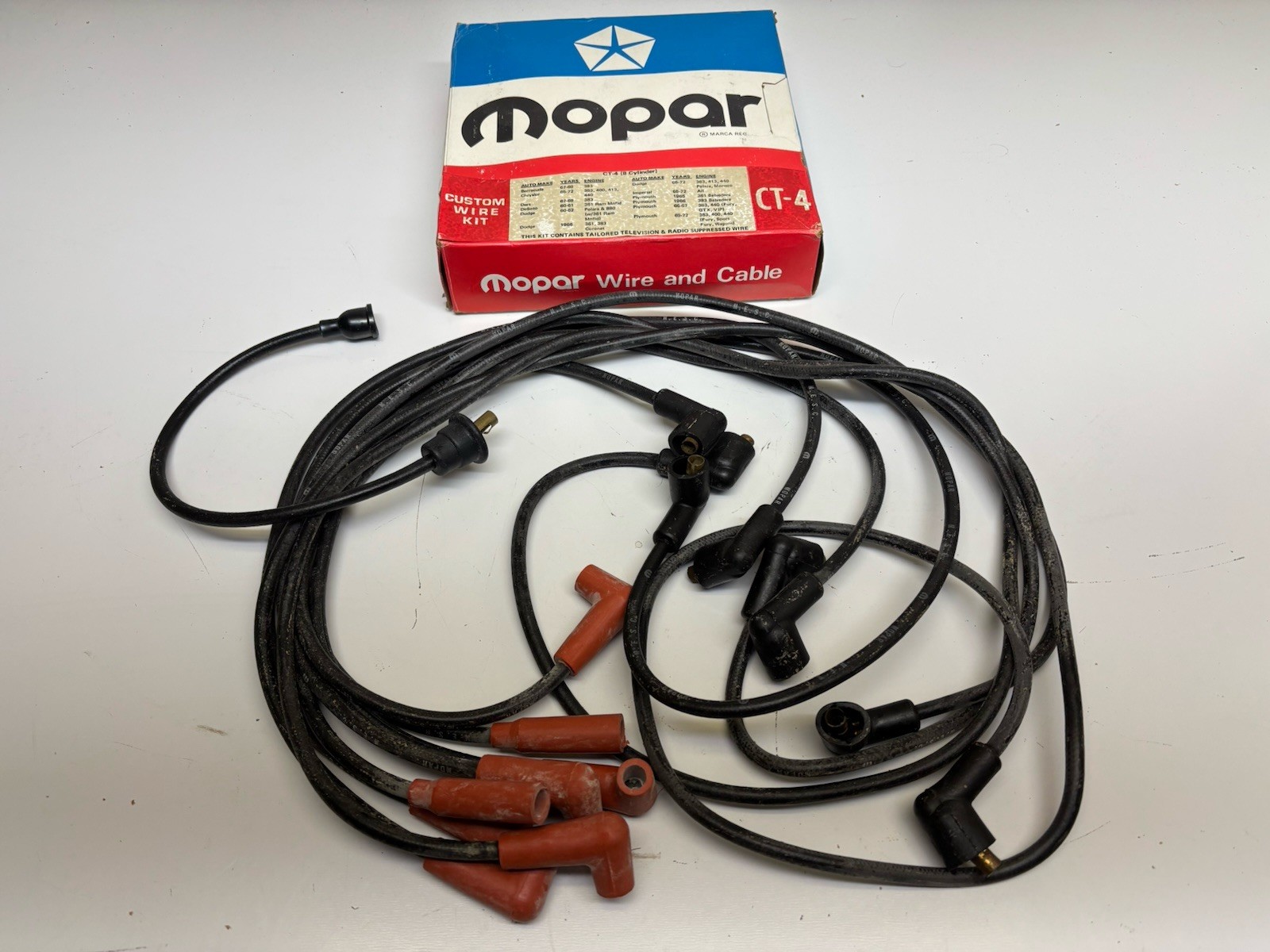 Mopar Script NOS Mopar Script Big Block Ignition Spark Plug Wire Set 361 383 400 413 ...