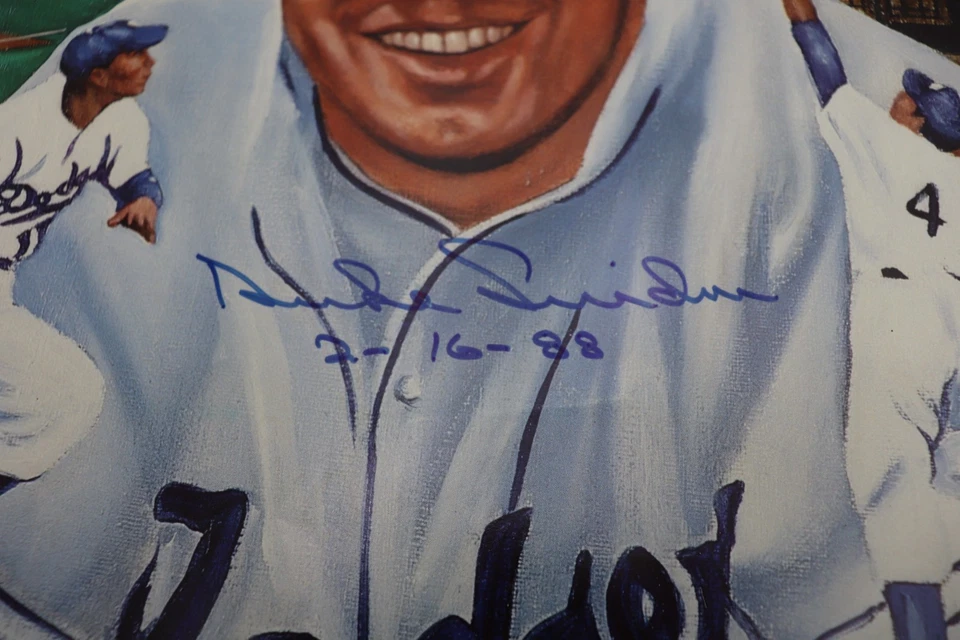 Duke Snider Signed Autographed 18x24 Poster Brooklyn Dodgers - Image 2 of 4