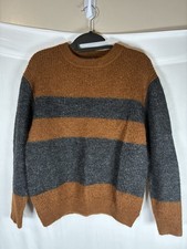 Zara Sweater Boys 11-12 multi colored Crewneck Wool Blend Pullover Brown Cozy