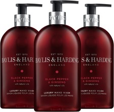 Image of Baylis & Harding Jasmine & Grapefruit 500ml x 3 Antibac Hand Wash Liquid Soap