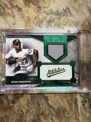 2025 Topps Tier One Rickey Henderson Top Shelf Relic Green Foil /25