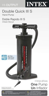 Intex Double Quick III 14.5'' S Hand Pump for All Types of Inflatables-NIB