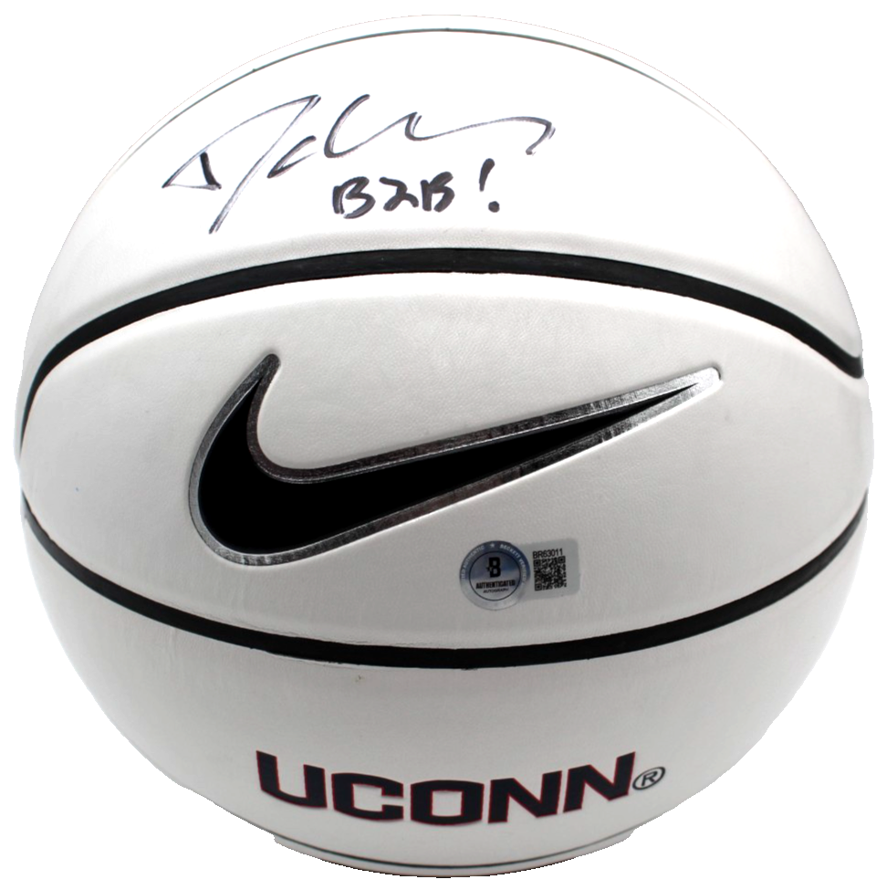 Dan Hurley Autographed Signed UConn Huskies Nike Logo Basketball W/Beckett COA BR63011 