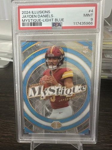 2024 illusions jayden daniels PSA 9 mystique light blue #/299