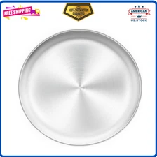 Teamfar Pizza Pan, 12 Inch Pizza Pan Stainless Steel Pizza Pan Tray round Pizza