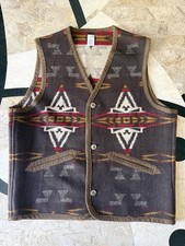 EUC Pendleton Indian Navajo Wool blend Waistcoat REVERSIBLE Vest Mens M