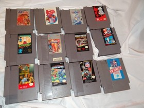 Nintendo NES Bundle Complete w/ 12 Games 2 Controllers Power & AV New 72 Pin