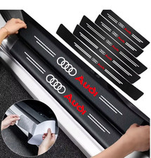 Battitacco auto compatibili con audi, protezione soglia porta in fibra di carbon