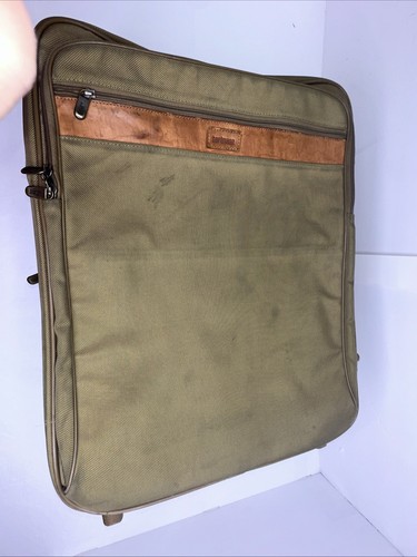 Vintage Hartmann Nylon & Leather 24" Rolling Wheeled Luggage Bag