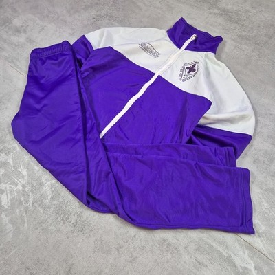 AC Florenz Tracksuit VTG Tracksuit Pashanim Style Lila Weiß Polyester NEU | S