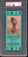 Tom Brady SB MVP 2002 Super Bowl XXXVI Full Ticket Encapsulation PSA 10 GM PR33