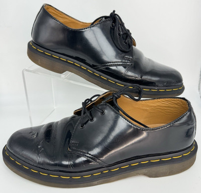Dr Martens 1461 Womens Size 9 Low Top Oxford Shoes Black Patent Leather Lace Up