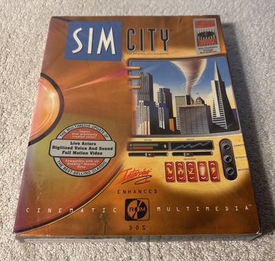 Sim City Multimedia Update Cinematic Enhanced Dos CD-Rom-Opened But CDROM Sealed