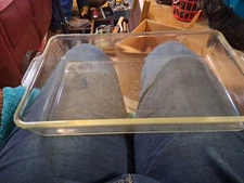 Vintage Pyrex Corning Ware 232 28x18x4 Clear Glass Baking Dish No Lid