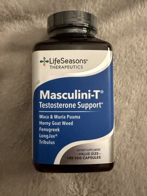 LARGER 180 Capsules Life Seasons Masculini-T Exp 11/27 New