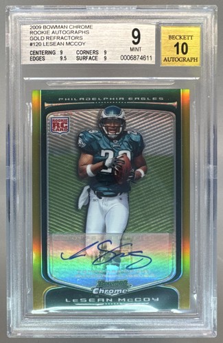 LeSean McCoy [Gold Refractor] #120 2009 Bowman Chrome card