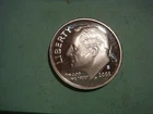 Gorgeous UNC Silver Proof Cameo 2008 S Roosevelt Dime - actual coin in photo