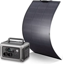 R600 Powerstation with Solarpanel 100W , Lifepo4 Battery 299Wh Camping Generator