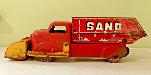 Vintage MARX Sand Gravel Dump Truck Toy Pressed Steel