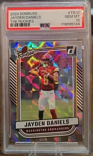 2024 Donruss Jayden Daniels The Rookies RC #TR-37 Commanders PSA 10