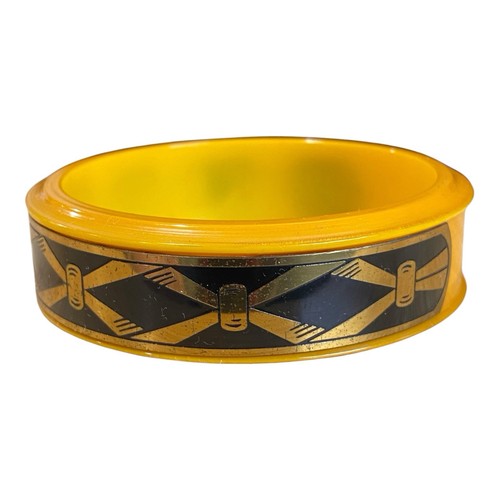 Antique 1920s Marlowe Parisienne Bakelite Cosmetic Compact Bracelet Art Deco