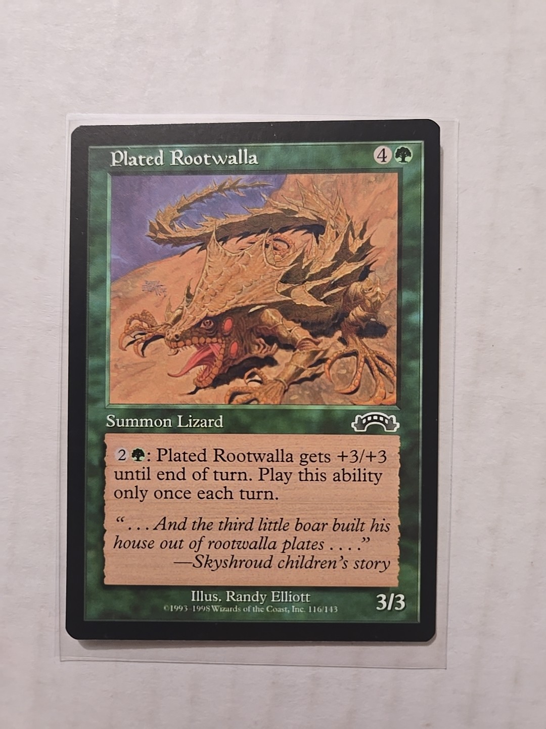 Plated Rootwalla - Exodus - LP - Common - Creature 