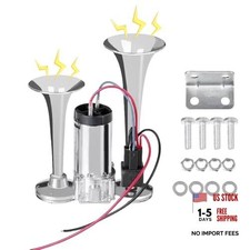 12V 600DB Air Horn Dual Trumpets,Super Loud Air Horn for Truck, Dual Electric