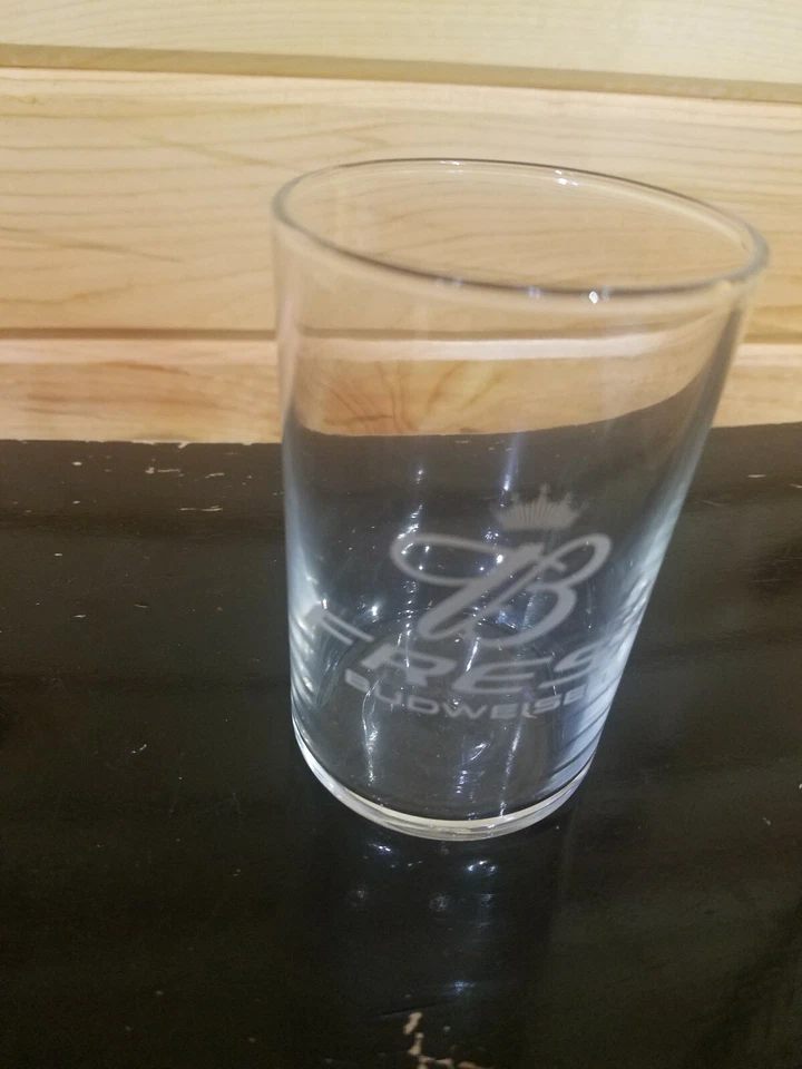 6 OZ SMALL BUDWEISER BEER TASTING GLASS DRINK FRESH BUD MANCAVE BAR DRINKING - Image 2 of 3