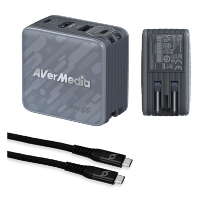 AverMedia Core Go Portable Charger Steam Deck Dock (BLACK) GC313BLACK