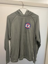 Leslie Jordan Phillies 5K Long Sleeve Hooded Shirt Size Medium Gray