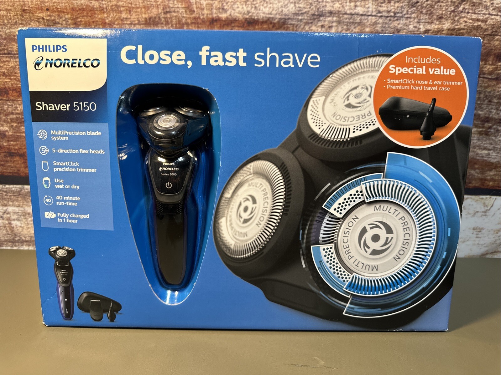 Philips Norelco Shaver 5150 New In Sealed Box Plus Nose/Ear 