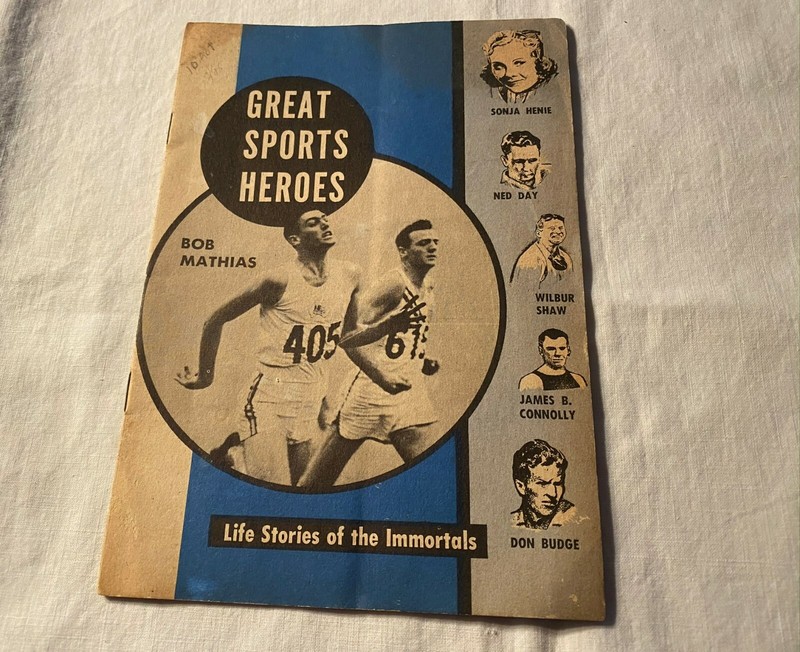 Vintage 1954 Great Sport Heroes Booklet Life Stories Of Immortals Grosset Dunlap