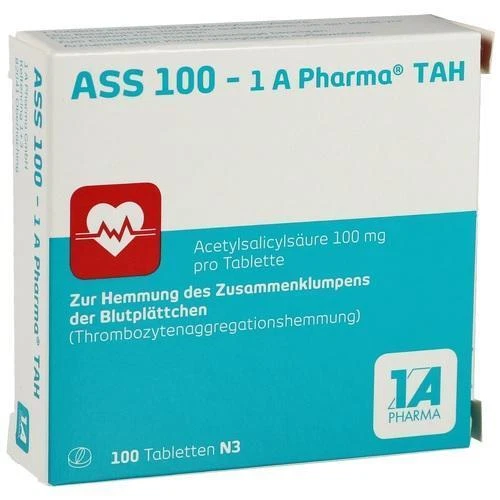 1 A PHARMA GMBH ASS 100 1A Pharma TAH Tabletten 100St 6312077