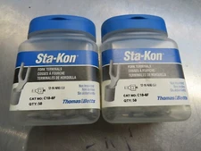 Thomas & Betts Sta-Kon C10-6F Fork Terminals Lot of 100!