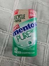 Mentos Pure Fresh Spearmint 80 Piece Sugarfree Gum 04/2026 SEALED NEW 