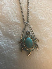 Silver infinity Turtle Necklace Jewelry interchangeable Fits Ginger Snap