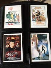 007 James Bond. 4 X Framed Mini Posters Of movies.