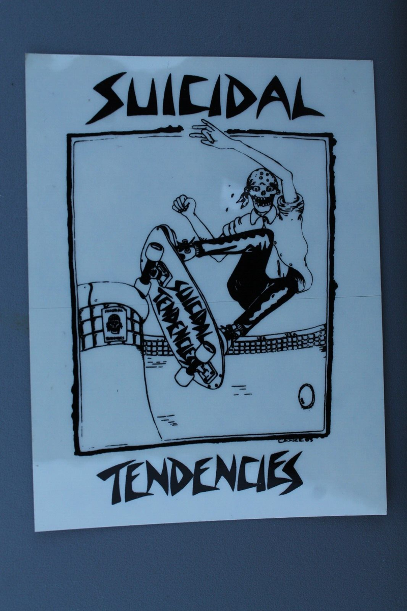 Suicidal Tendencies Clear Black OG Skateboard Z80B Vintage
