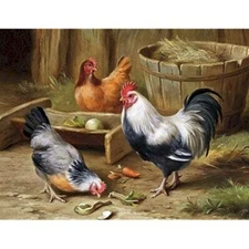 Paint By Numbers Adults kids Rooster Animal DIY Painting Kit 40x50CM Canvas