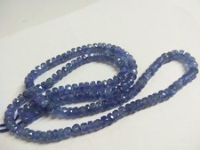 Tanzanite Rondelle Faceted 3-4mm Beads Loose Gemstone 15" Strand