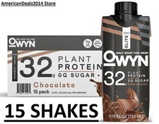 OWYN Pro Elite 32G Keto Plant Protein Shake, Chocolate 11.15 Fl. Oz, 15 Pk. 