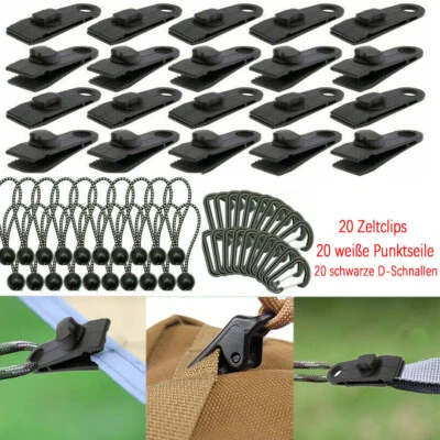 MARKENLOS 60x Planenhalter Planen Befestigung Klemme Clips Spanner Für-Zelt Abdeckplane DE