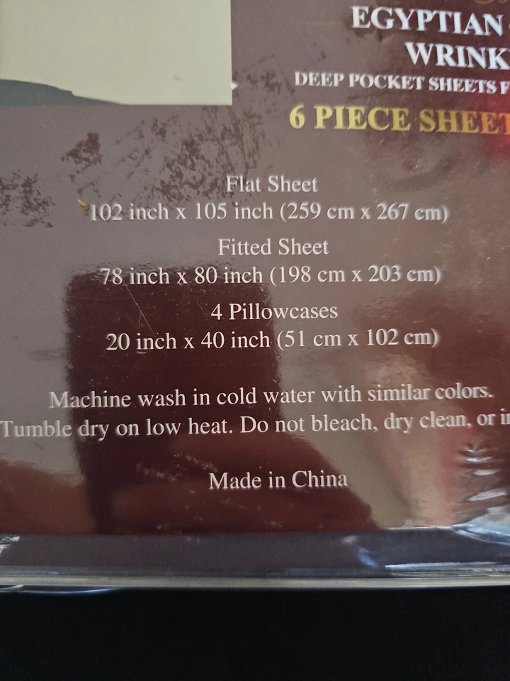 Homecrest Egyptian Comfort 2500 Series 6pc Sheet Set KING, 100% Bamboo Viscose - Image 4 of 4